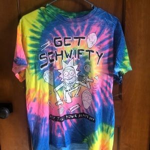 bright colored rick and morty tee